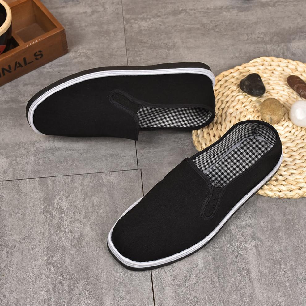 悦江湖轮胎底布鞋男春季老北京布鞋休闲工作劳保鞋 加厚轮胎底一双 一