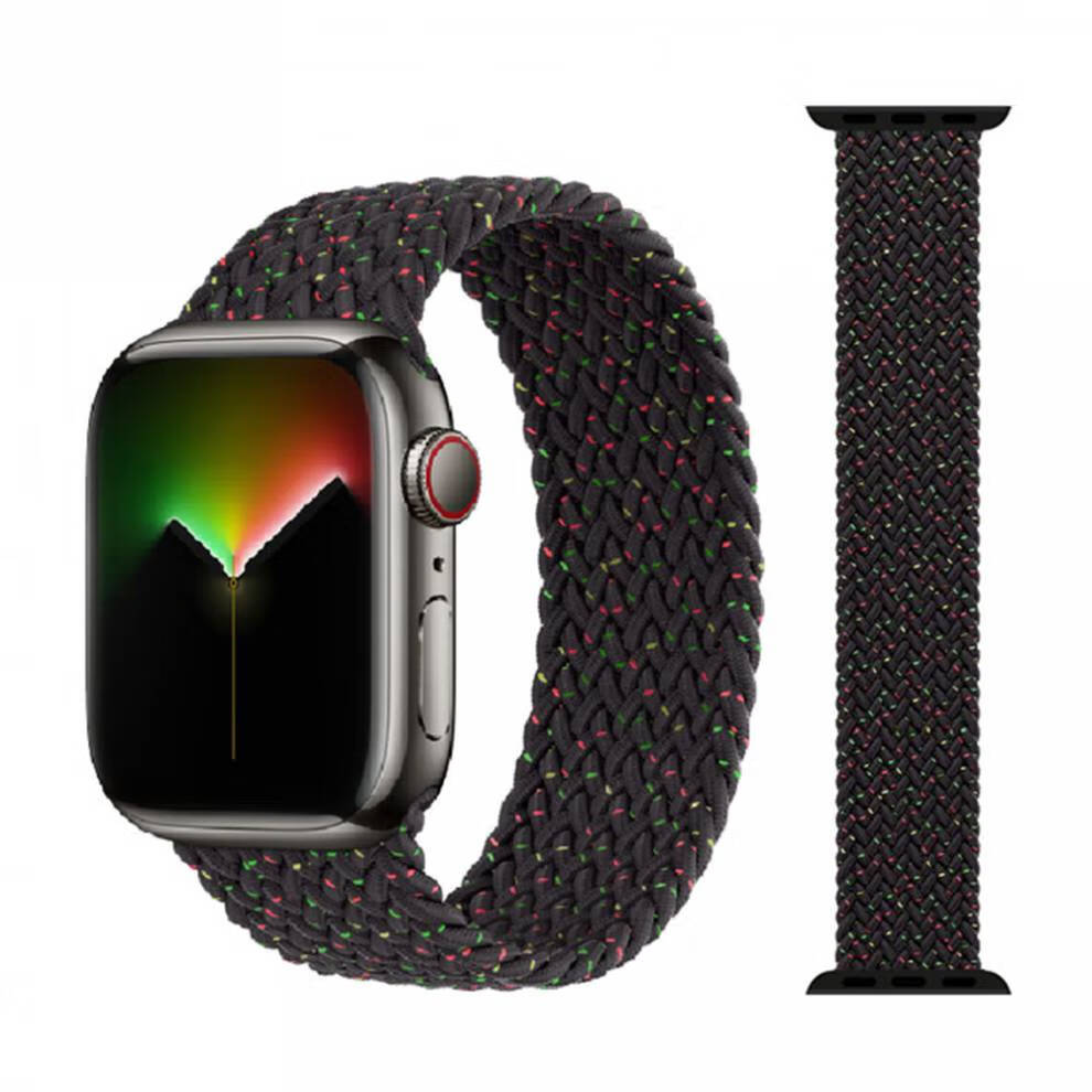 鑫隆山苹果手表表带编织麻 适用苹果手表单圈弹力编织表带apple watch