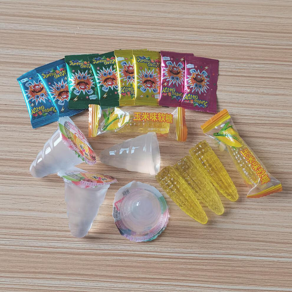 透明螺纹 1斤/件 多规格 加长甜佳螺旋养生足浴果冻玉米糖跳跳糖 果冻