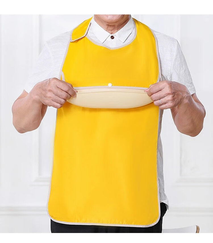 围嘴成人围兜围嘴饭兜口水兜硅胶老人成人防水围裙大号吃饭用的免洗