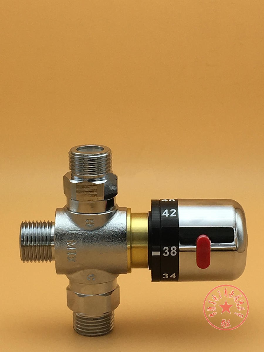 全铜4分6分1寸恒温阀恒温混水阀明装太阳能温控阀 龙头管道阀 xc-15m