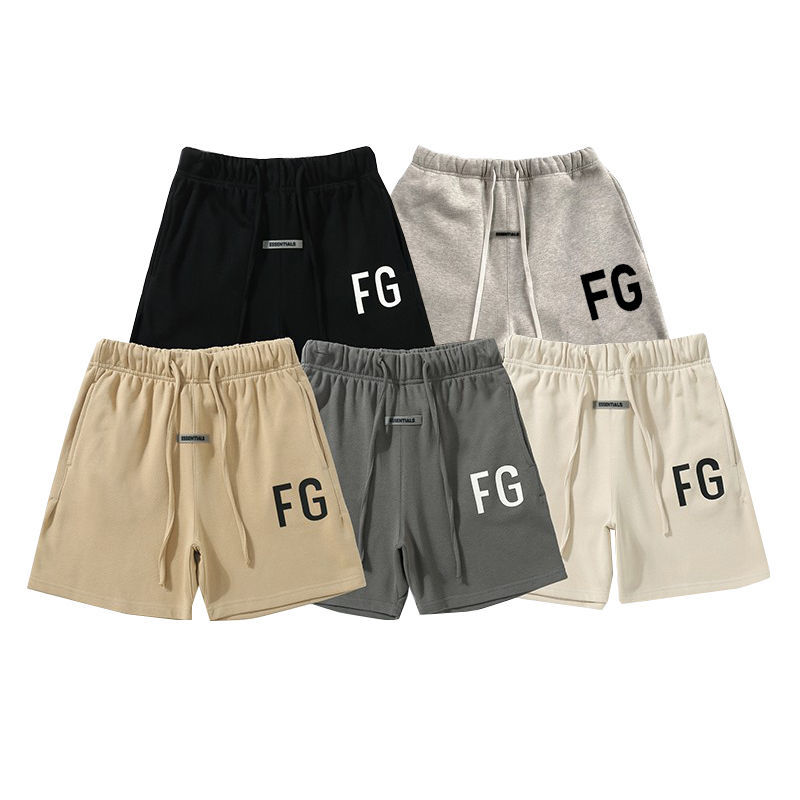 fearofgad欧美高街fog五分裤essentials潮牌运动男女富贵fg短裤白色fg