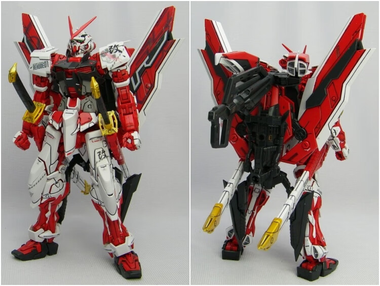 万代(bandai)高达手办拼装模型玩具限量版 6601红异端改mg1:100迷惘