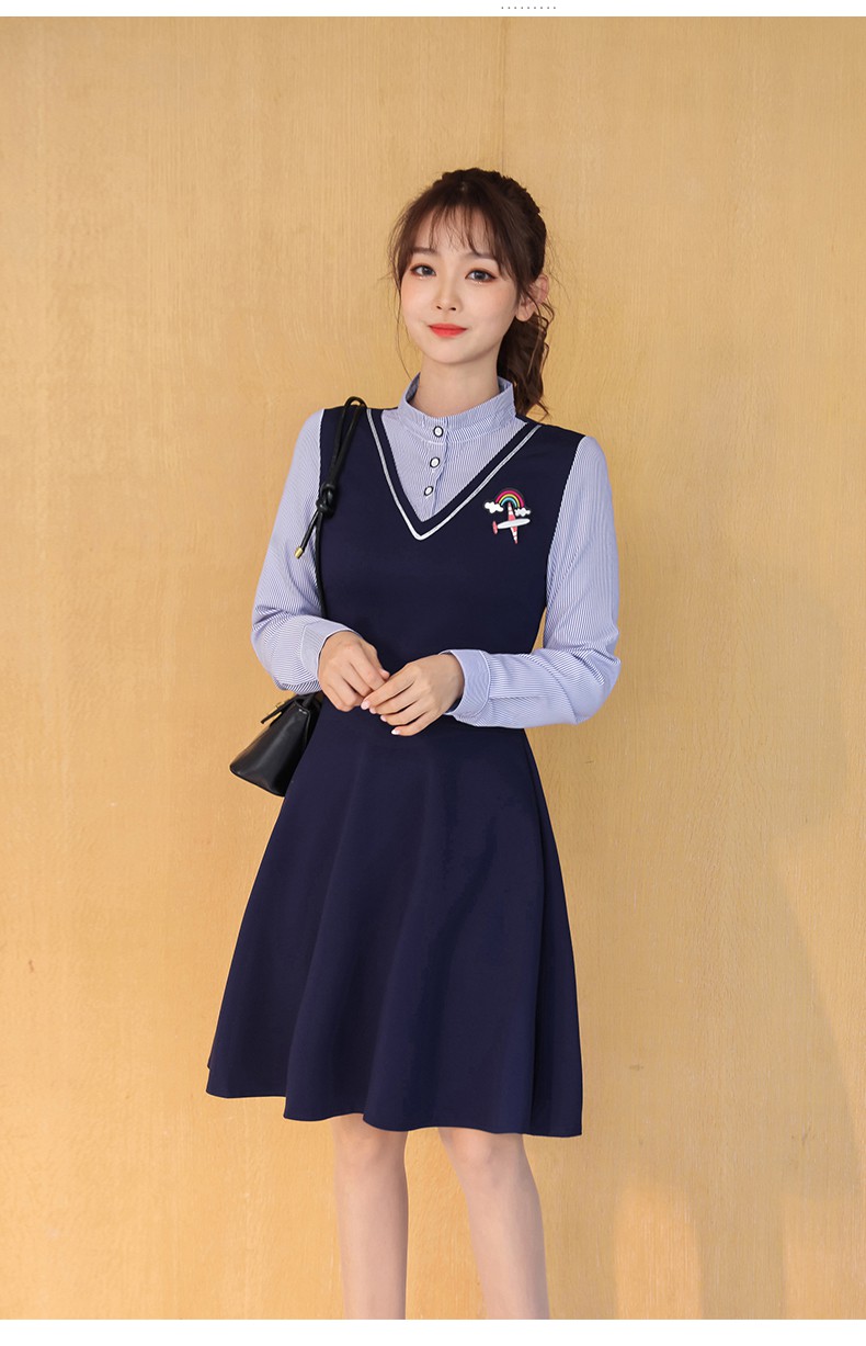 春秋装幼师工作服老师早教班服连衣裙职业女装套装幼儿园教师园服品质