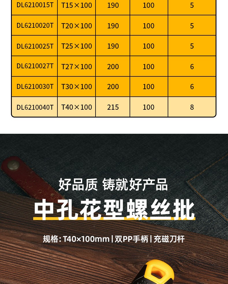 得力(deli)异形螺丝刀花型螺丝批中孔米字内六角花起子特殊家用星型