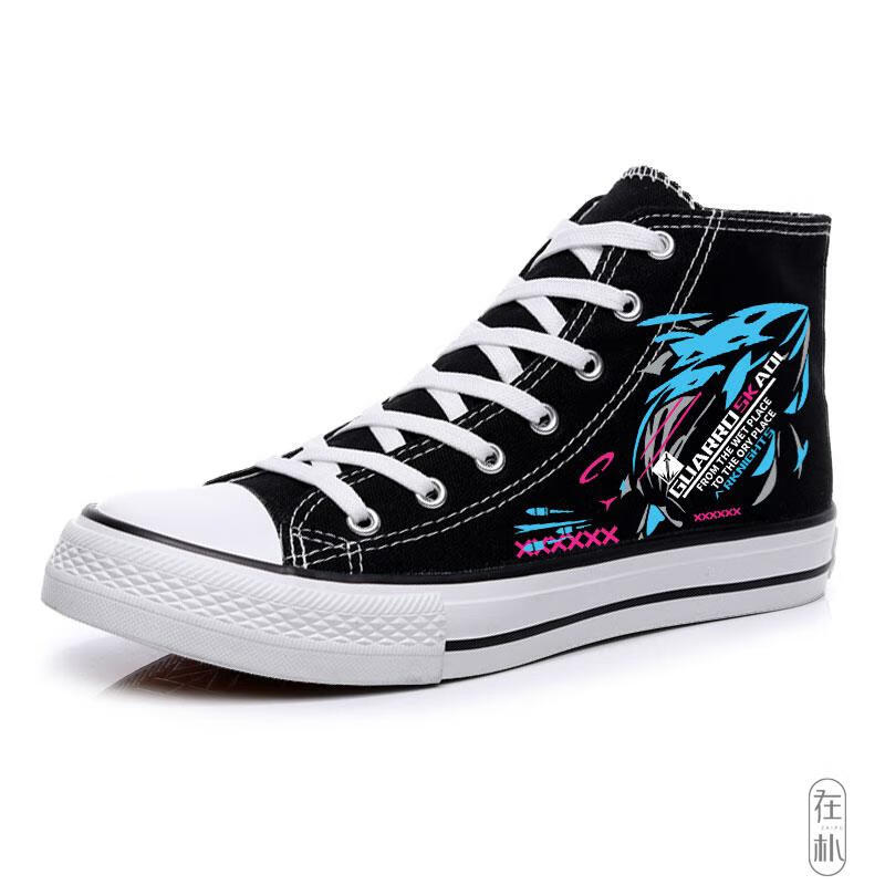 明日方舟周边帆布鞋w干员年夕斯卡蒂游戏鞋子动漫二次元男女学生高帮