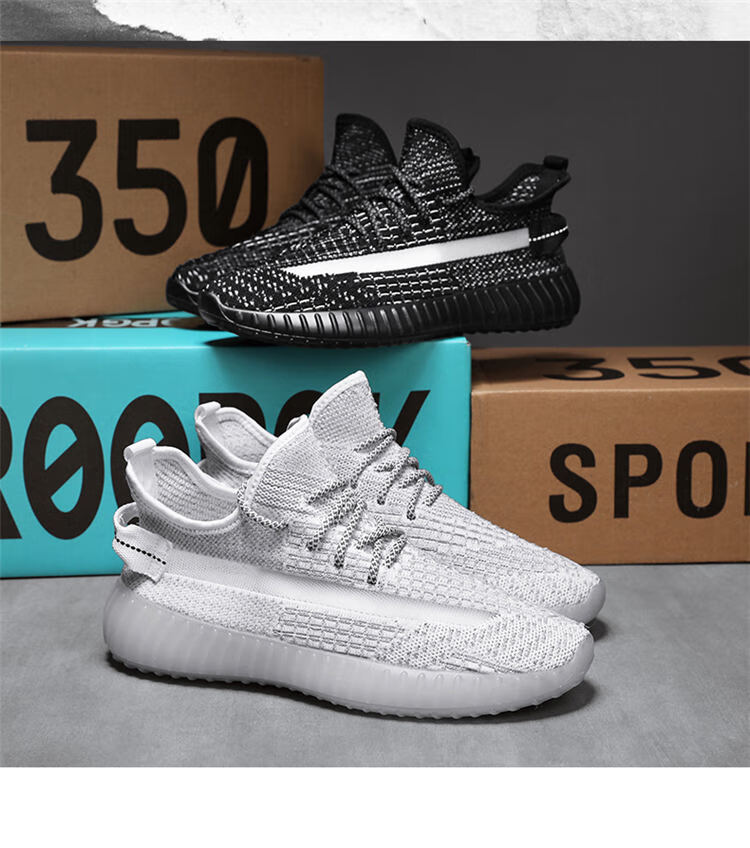 邦塞斯男鞋春季透气薄款白天使350v2满天星鞋网面休闲运动百搭潮鞋