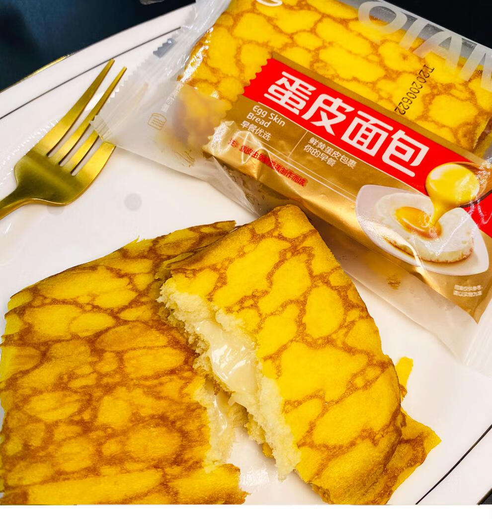 【官方旗舰】蛋皮面包乳酪夹心吐司营养早餐面包夹心糕点零食点心 千