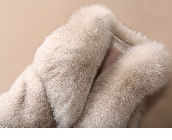 整皮狐狸毛皮草马甲背毛外套女装背心坎肩2019秋冬新款 咖啡色 m