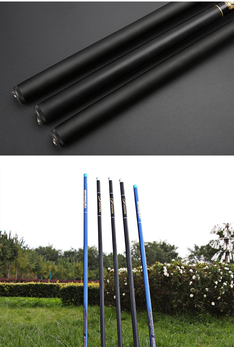 龙纹鲤鱼竿碳素台钓竿手竿溪流竿新款钓鱼竿鲫鱼竿全尺寸长节27米黑白