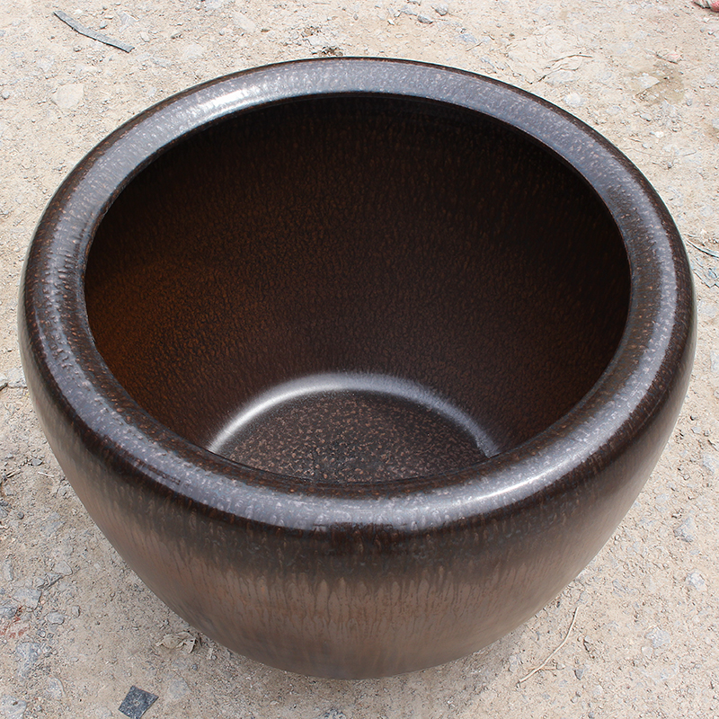 瓷小奴粗陶地缸景德镇陶瓷鱼缸水缸养鱼庭院特大号睡莲荷花缸室外养鱼