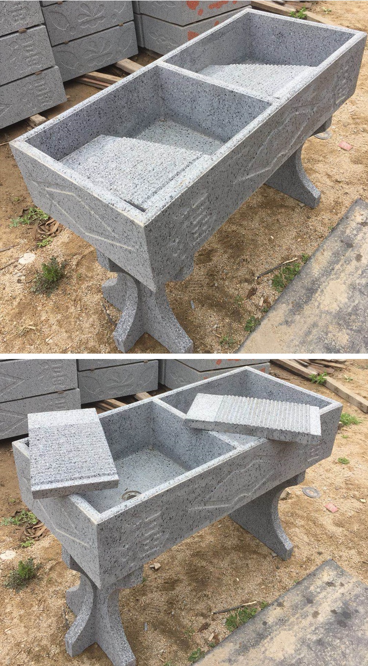 水泥洗衣池户外洗衣台盆带搓板一体式阳台家用组合仿大理石水磨石 长