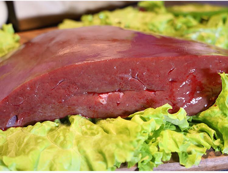 新鲜黄牛肝生牛肝牛杂牛肝散称牛下水新鲜牛肝脏生肝内脏 2斤【图片