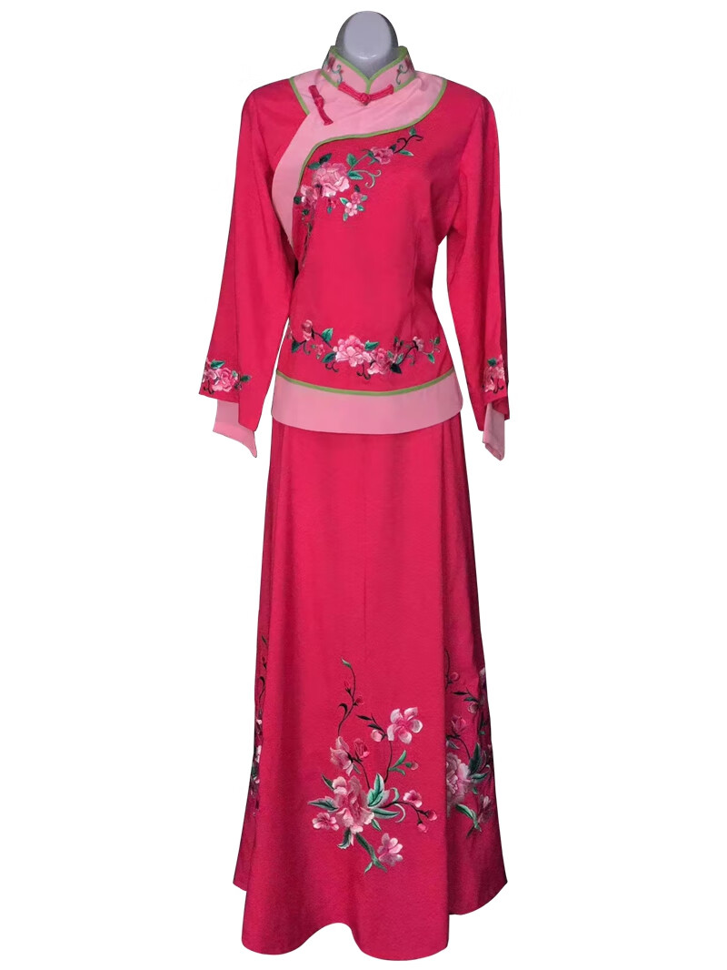 黄梅戏服装 黄梅戏夫妻观灯戏曲服装花旦戏服古装表演演出服饰定做 灰