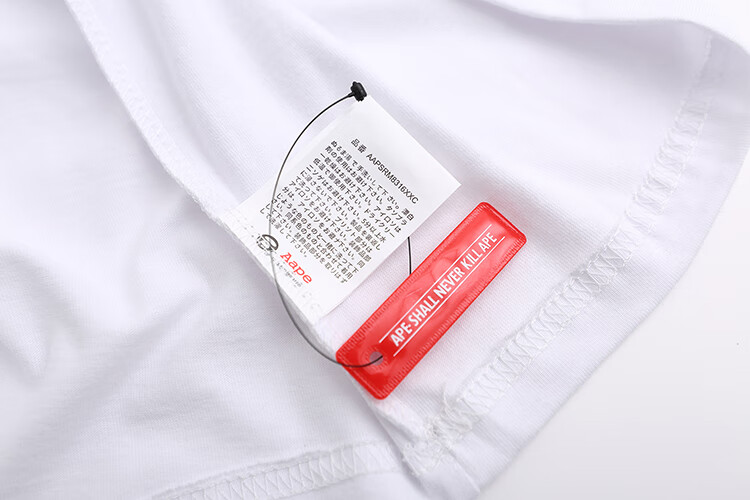 香港潮牌蘑菇头港风t恤圆领纯色男女猿人短袖ape情侣半袖休闲春季白色