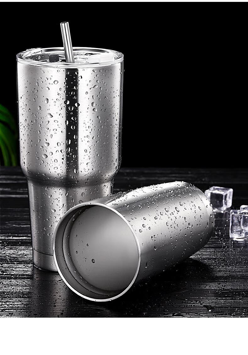 山姆巨型水杯 山姆巨型水杯超大号30不锈钢双层吸管杯冰霸咖啡保温杯