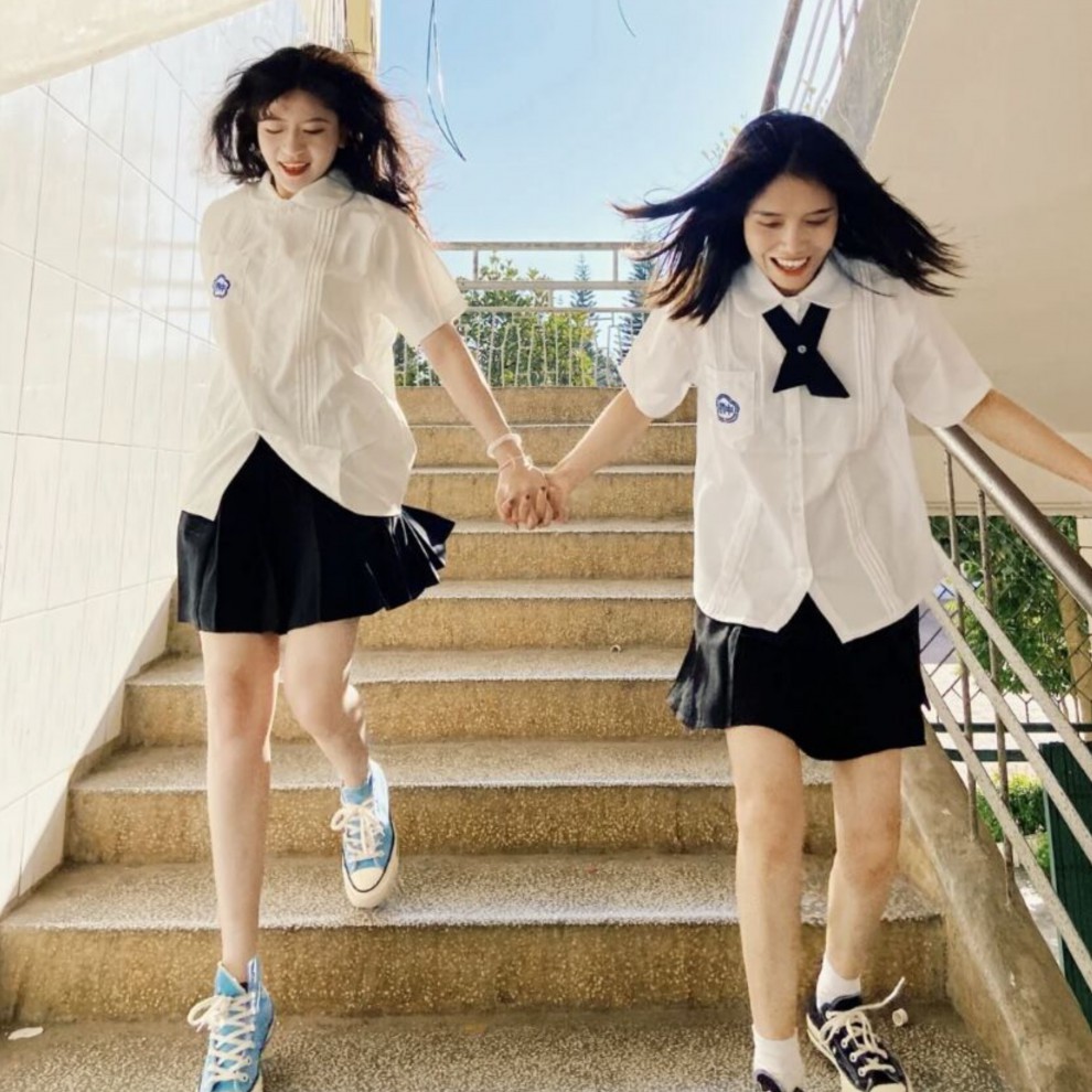 jk初中学生高中女生不良少女水手服泰式jk制服学院风师大附中短袖女