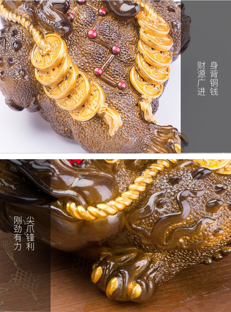 茶具变色金蝉 三脚金蟾大号变色茶宠蟾蜍功夫茶具茶桌摆件装饰旺财