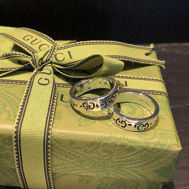 古驰(gucci) chost 银饰6mm情侣戒指 骷髅潮流街头时尚设计款小众情侣