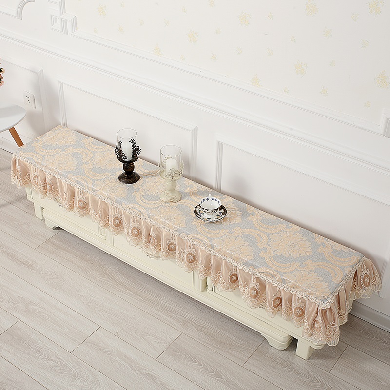 墙边柜电视柜台布防尘长条蕾丝 茶几布长方形桌布盖巾布艺鞋柜防尘罩