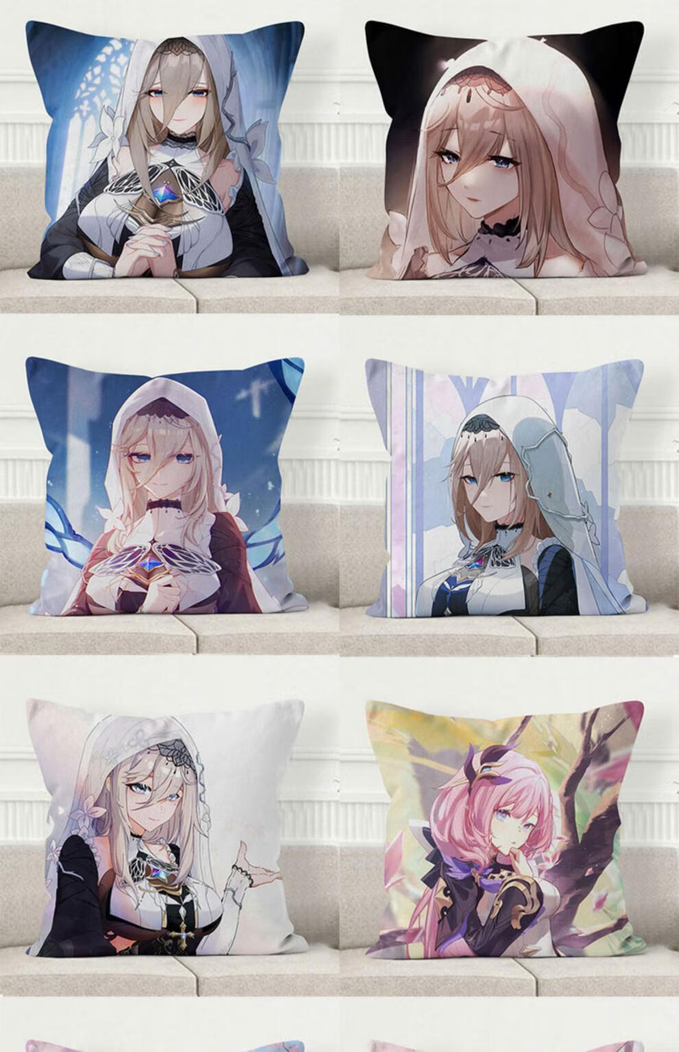 崩坏3抱枕阿波尼亚 崩坏三周边抱枕阿波尼亚八重樱布洛妮娅符华雷电