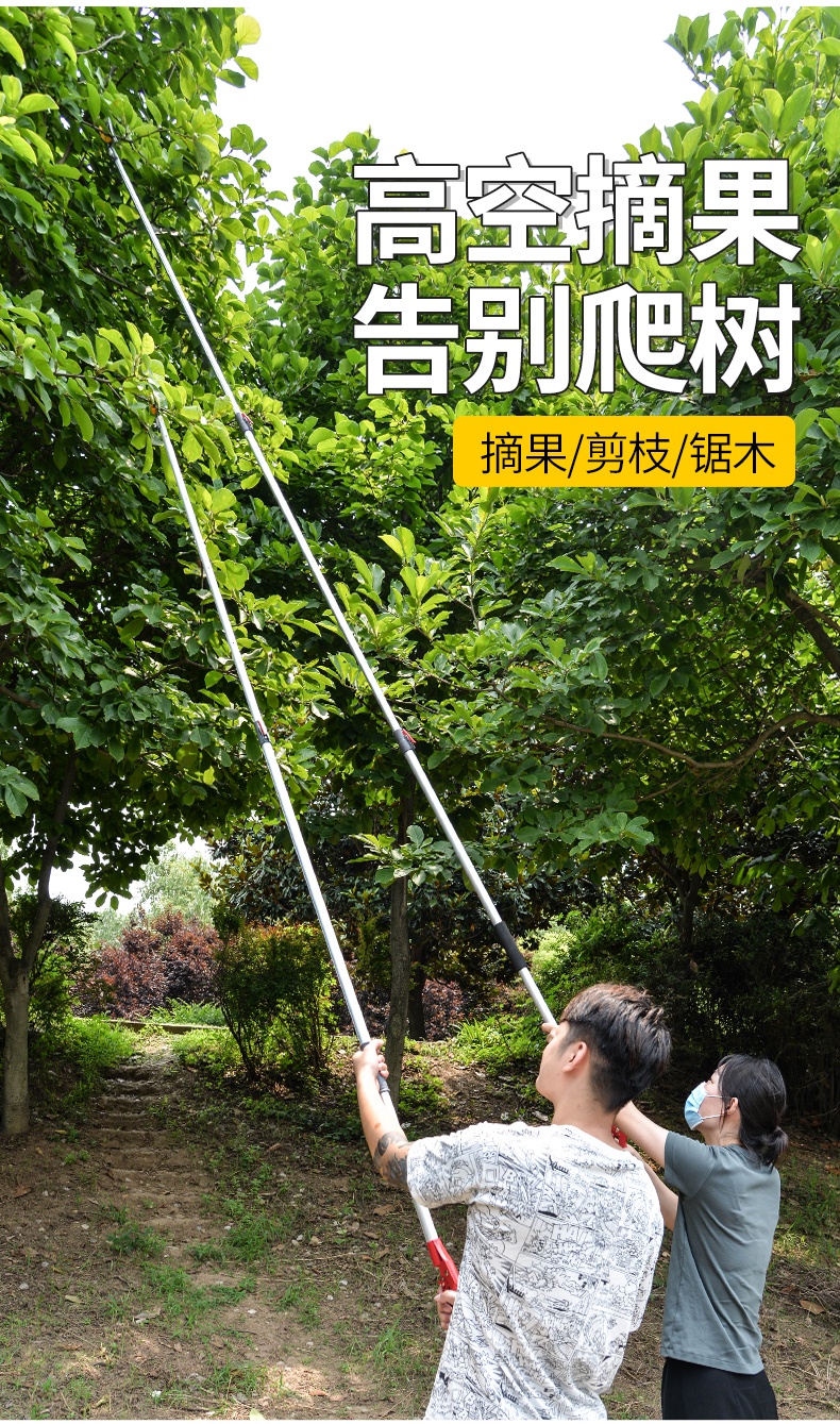 2022新款枇杷摘神器摘果神器修枝剪伸缩高空摘水果剪刀加长采摘器荔枝