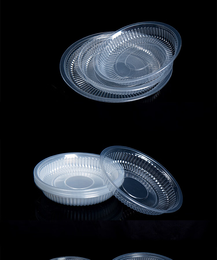 一次性果盘一次性盘子餐盘加厚塑料胶盘胶碟水果盘圆形透明烧烤菜盘