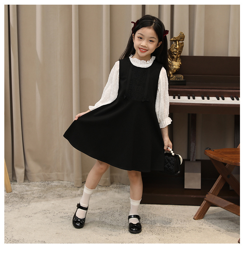 呆乐虎女生皮鞋小女孩夏天穿女童黑色软底公主鞋中大童鞋初中生儿童鞋