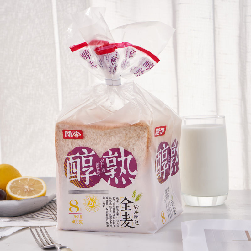 桃李面包 桃李醇熟切片面包800g全麦面包切片营养早餐食品 吐司短保鲜