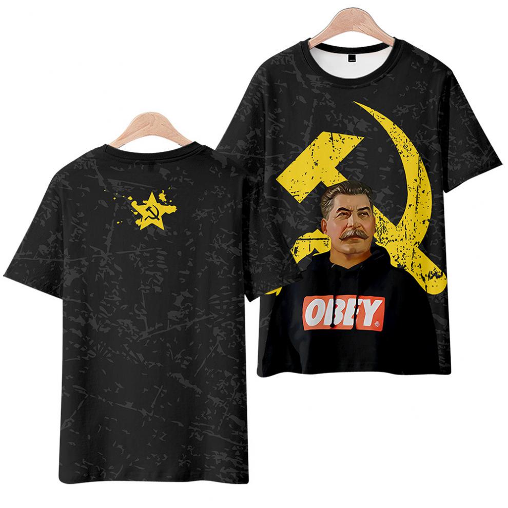 帝伯鲨思主义列宁cccp苏联国潮短袖t恤男文艺周边圆领衣服h21款120cm