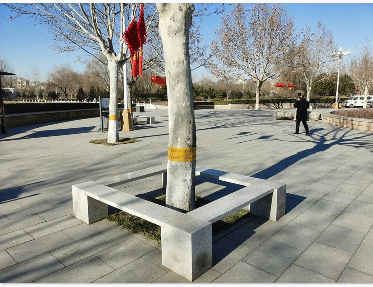 户外庭院园林长条防腐木石凳休闲石头凳长石椅石板凳石雕公园石凳款式