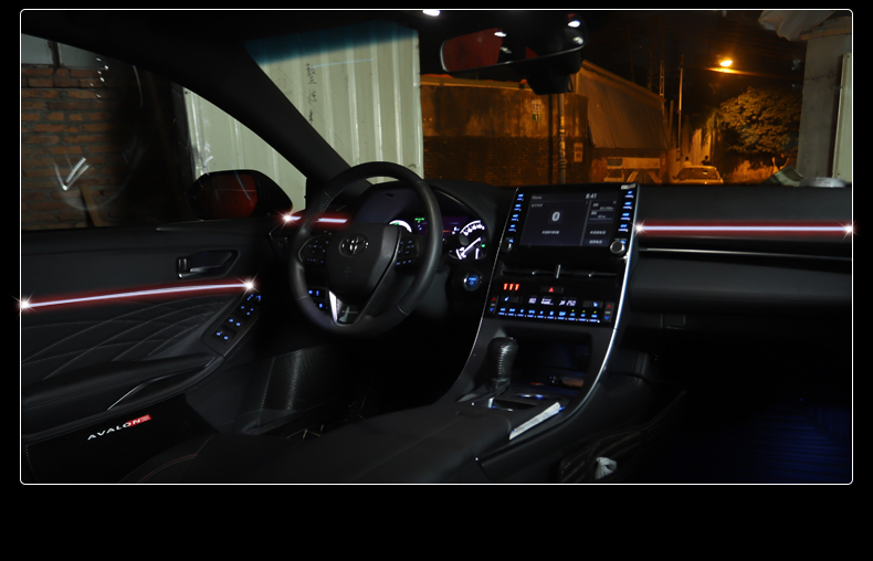 适用于19款丰田亚洲龙内饰氛围灯 亚洲龙中控灯门碗扶手灯7彩迎宾