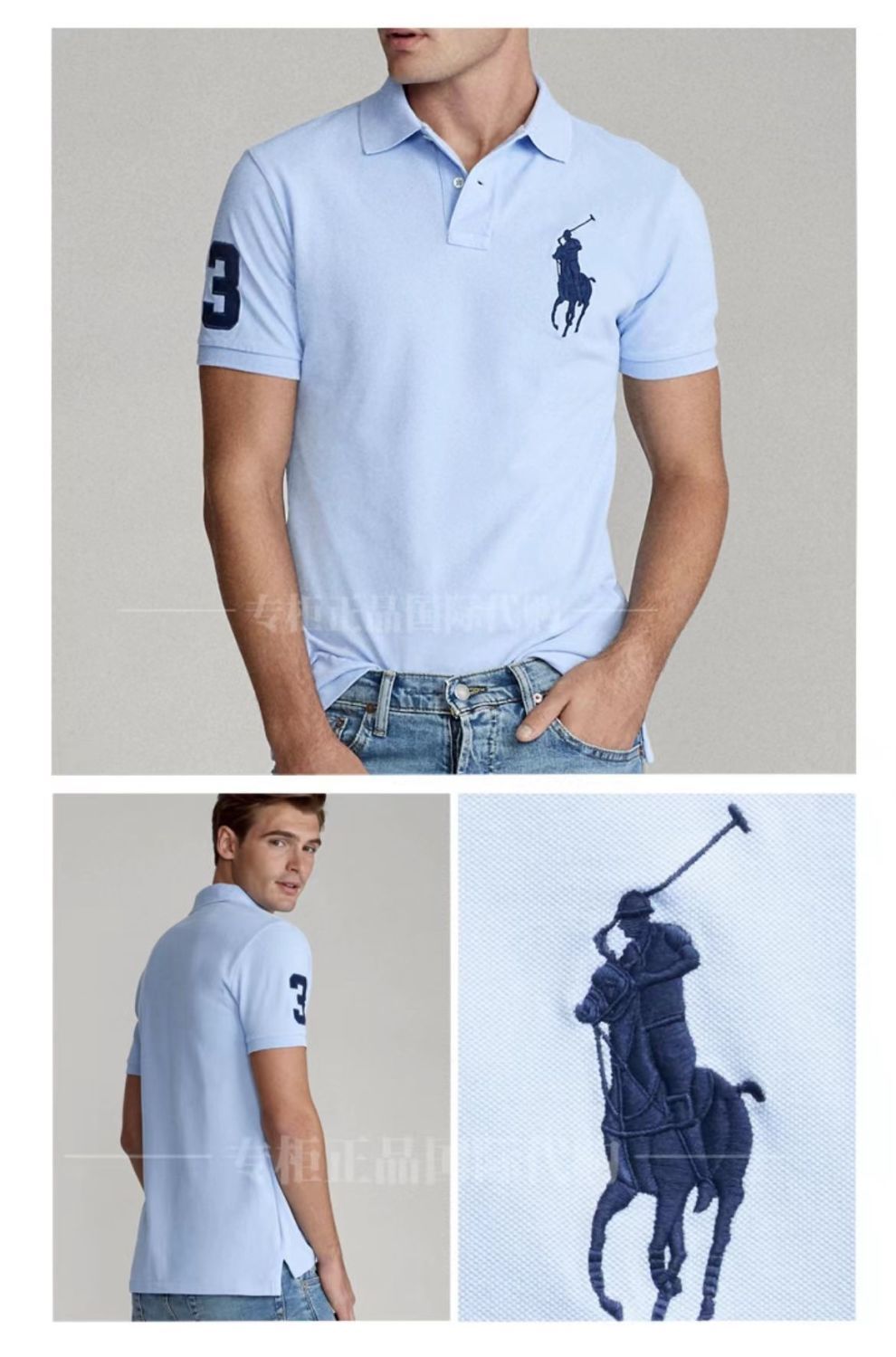 农夫骑马抡镐靶polo衫农夫骑马衣服ny短袖夏季保罗衫翻领短袖纯棉刺绣