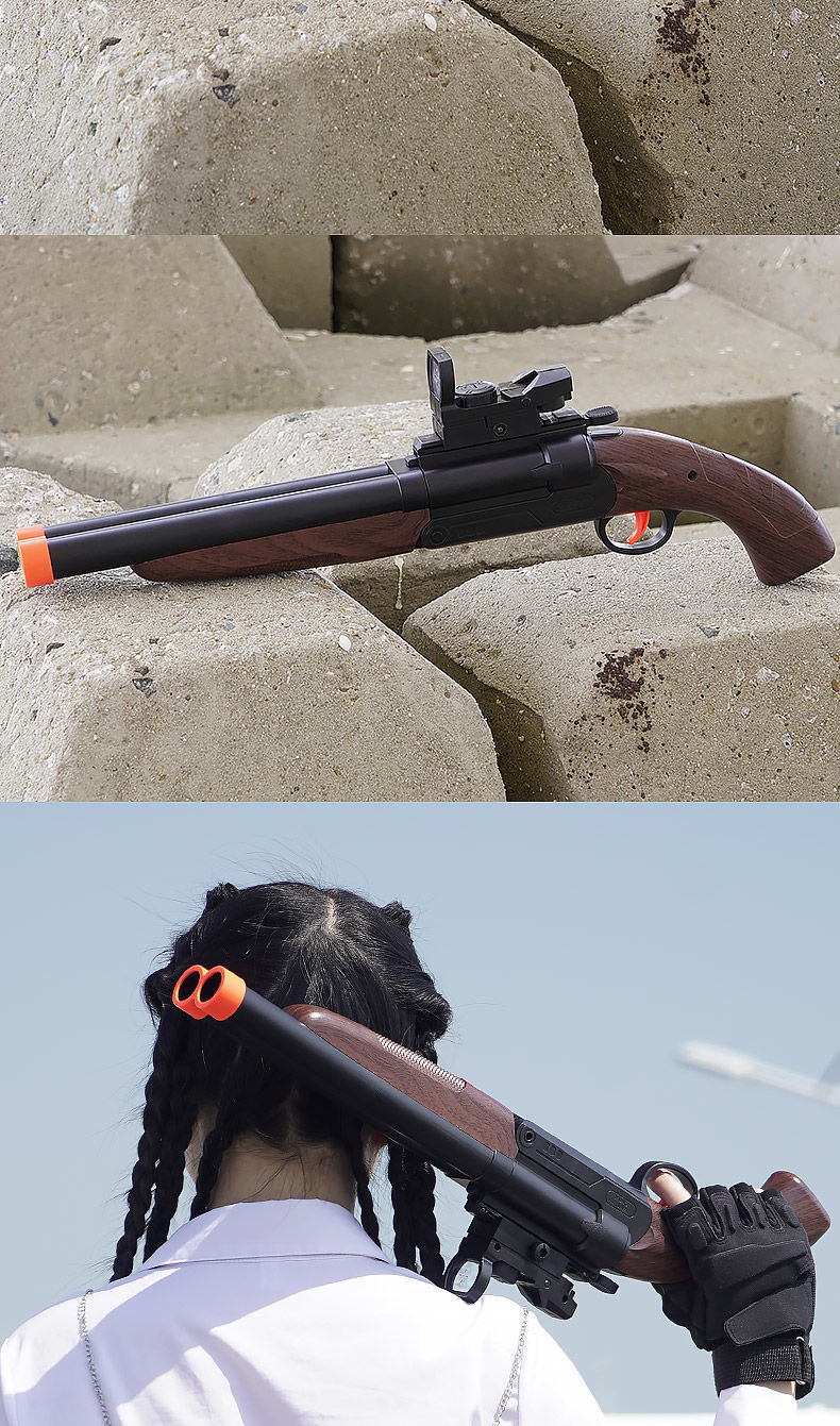 乐高lego同款旗舰s686喷子双筒可抛壳散霰弹连发软弹枪xm1014莱福加长