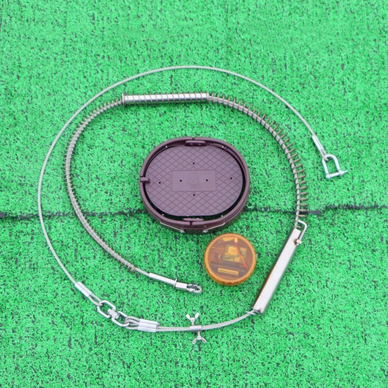 不锈钢踏板钢丝绳吊脚地套双节双钢丝单向锁头三节弹簧套夹子报警器越