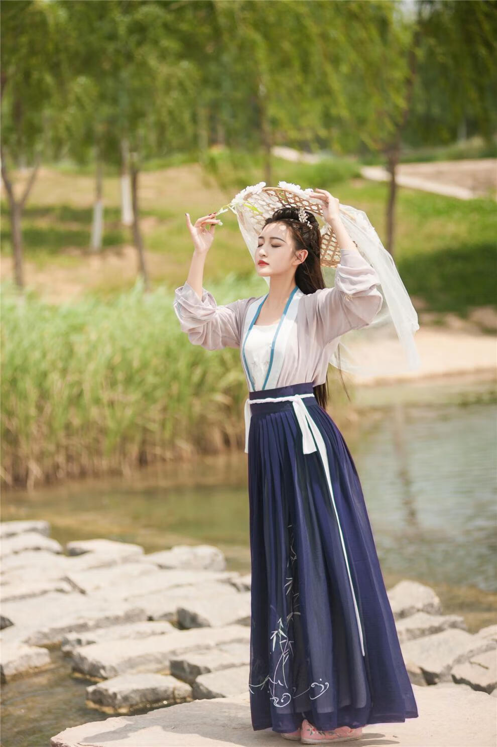 马面裙全套夏季古风汉服一片式齐腰襦裙刺绣半裙大集合百搭长款跳舞下