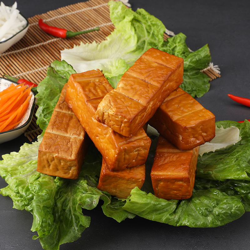 永康特产盐卤油炸豆腐泡五香豆干香干发当天现做新鲜烟熏豆腐干 厚