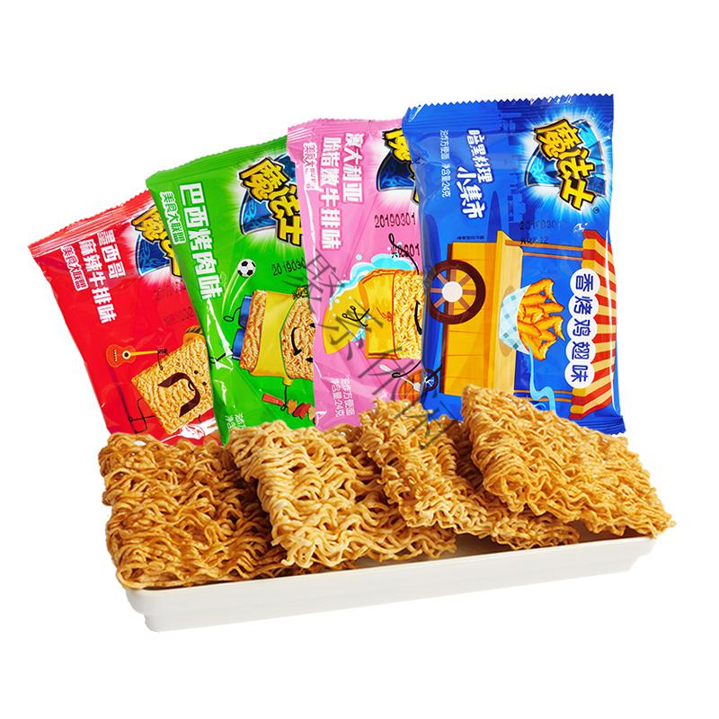 干吃整箱点心面休闲膨化零食品魔法师即食方便面 48章鱼保罗味 【图片