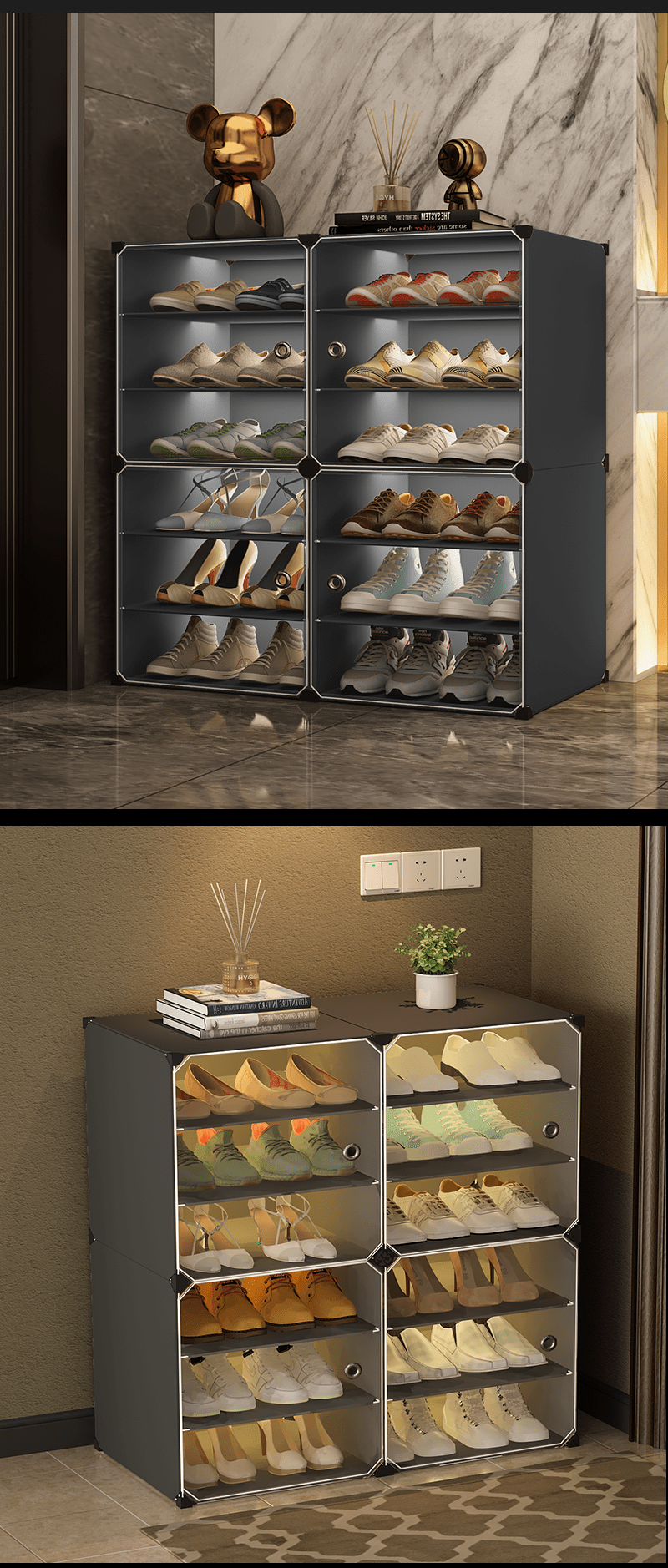 透明鞋架鞋盒收纳盒透明家用简易鞋架塑料防尘宿舍收纳神器省空间门口