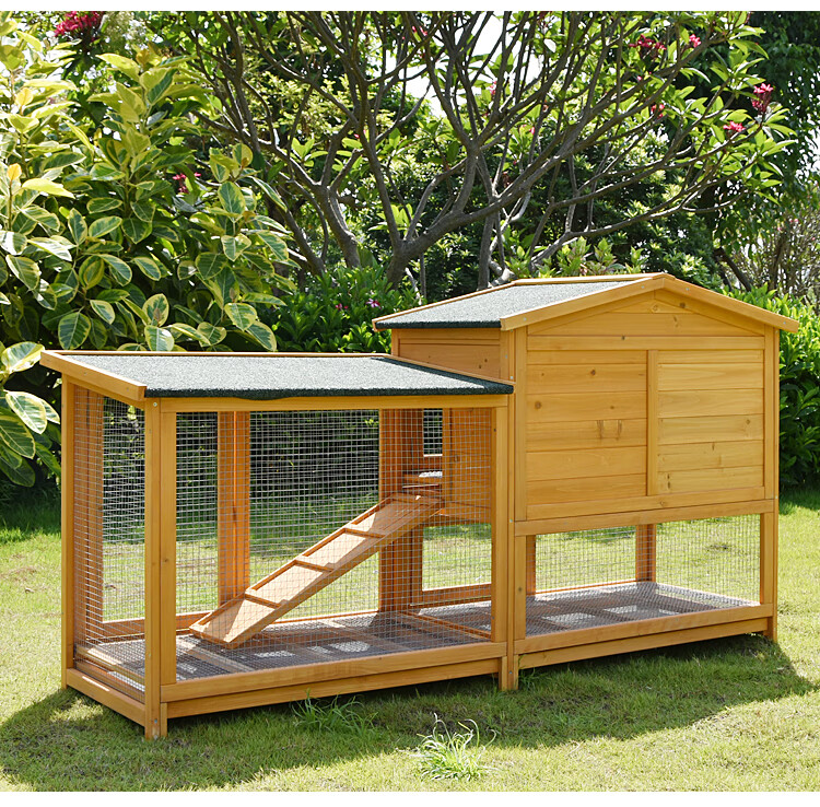 户外兔笼兔子专用笼子别墅宠物兔笼子家用实木窝屋室外防喷尿oloey