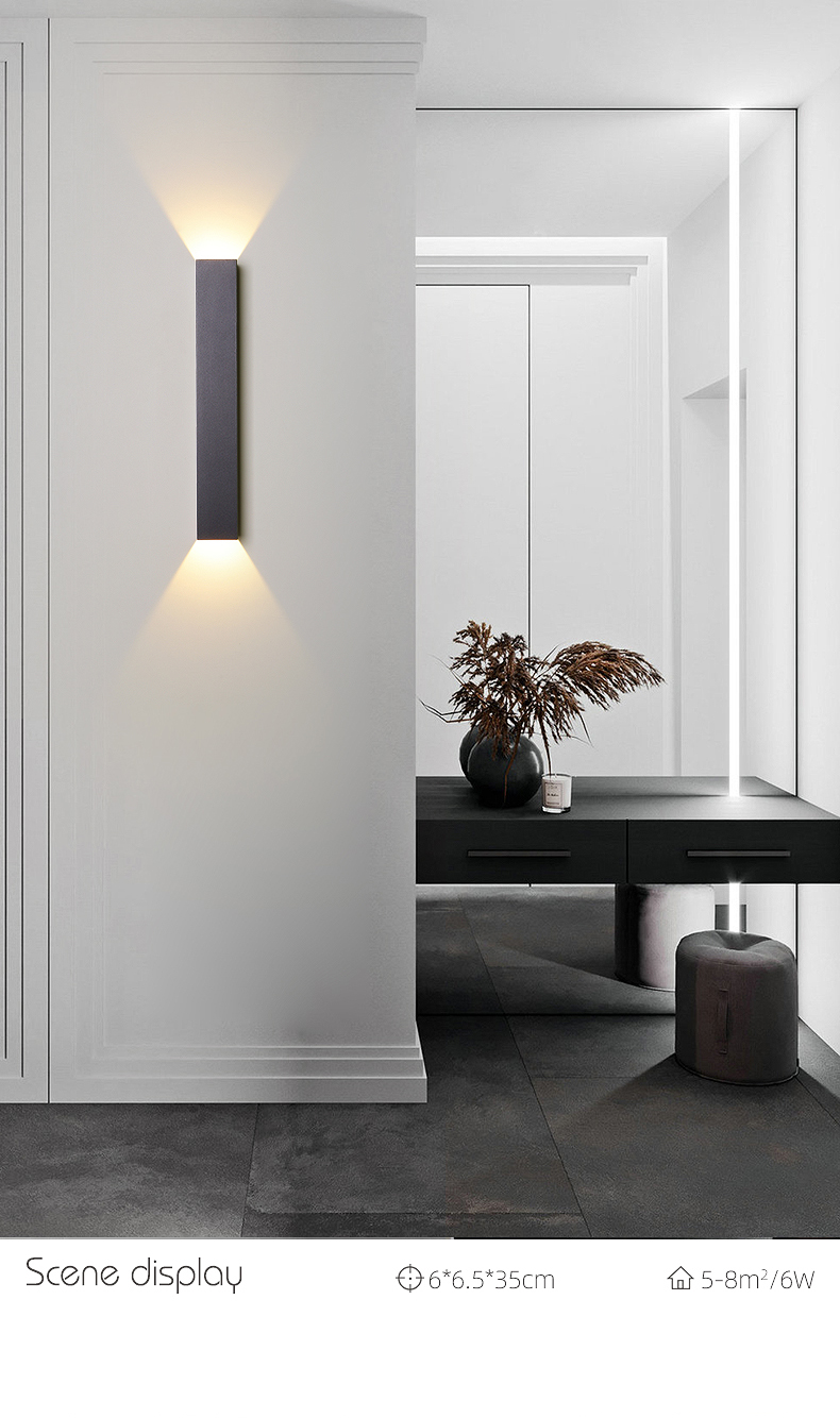 鹿屋极简壁灯现代简约北欧卧室创意床头灯楼梯客厅电视机背景墙过道灯