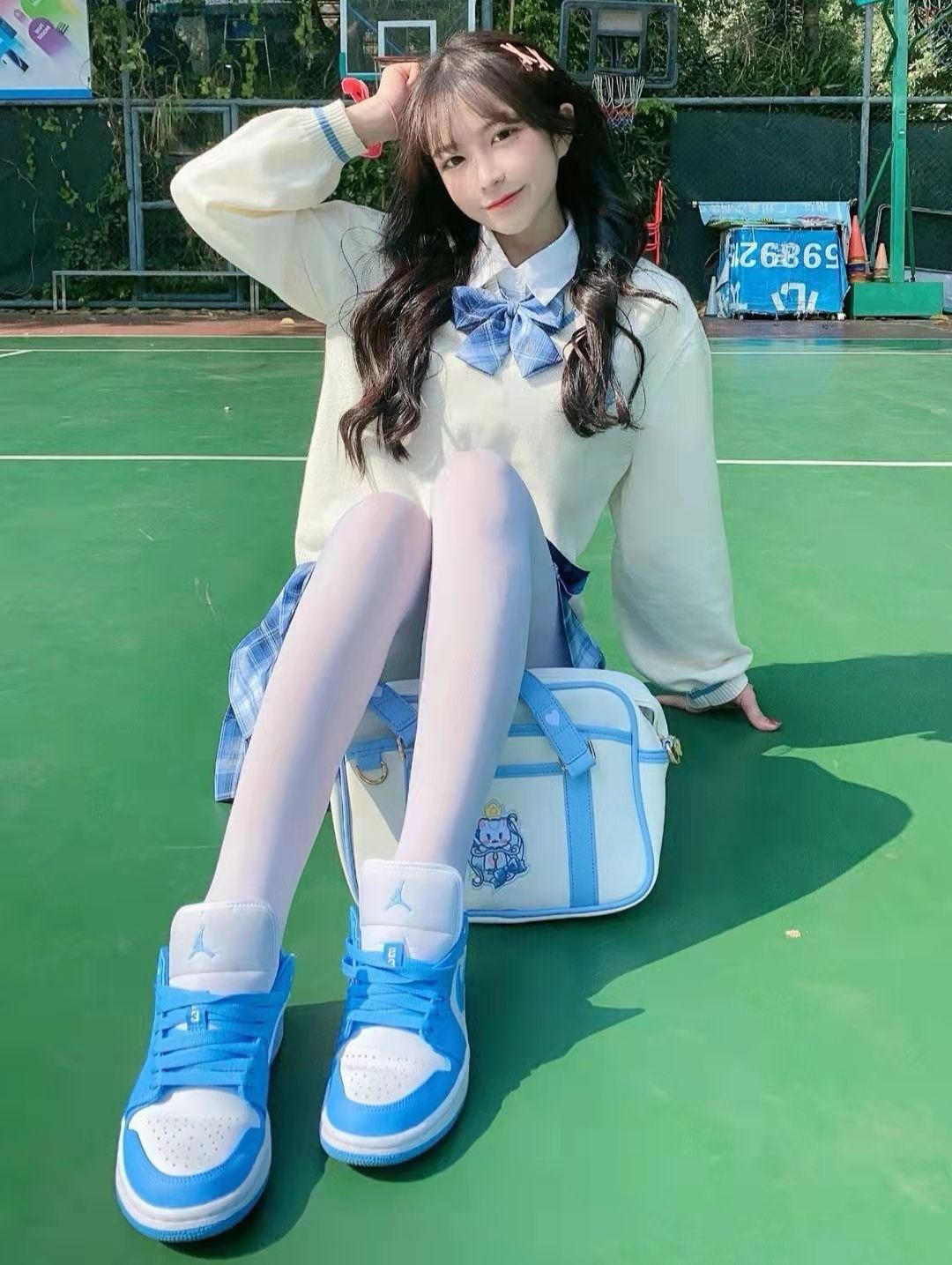 高品质aj低帮low倒勾烟灰马卡龙黑紫脚趾北卡蓝男女休闲篮球鞋 aj1小