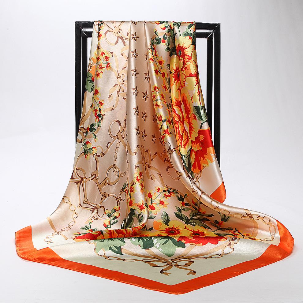 青衣麻相杭州特产丝绸围巾女士丝巾青花瓷风丝绸空调披肩绸缎面大方巾