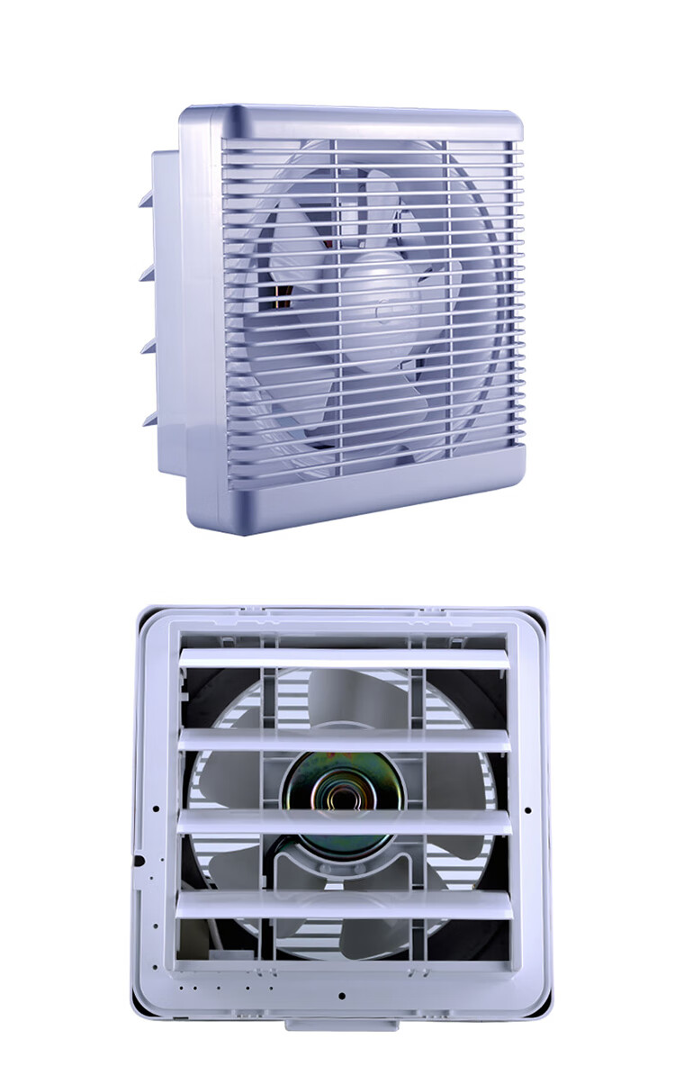 双向进风排气扇 12寸家用厨房玻璃窗式换气扇 地下室墙壁圆形2022