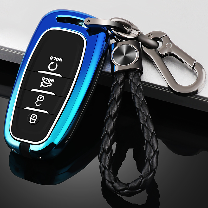 适用于专用于红旗h9钥匙套h5遥控保护21款ehs9金属汽车钥匙包壳扣男