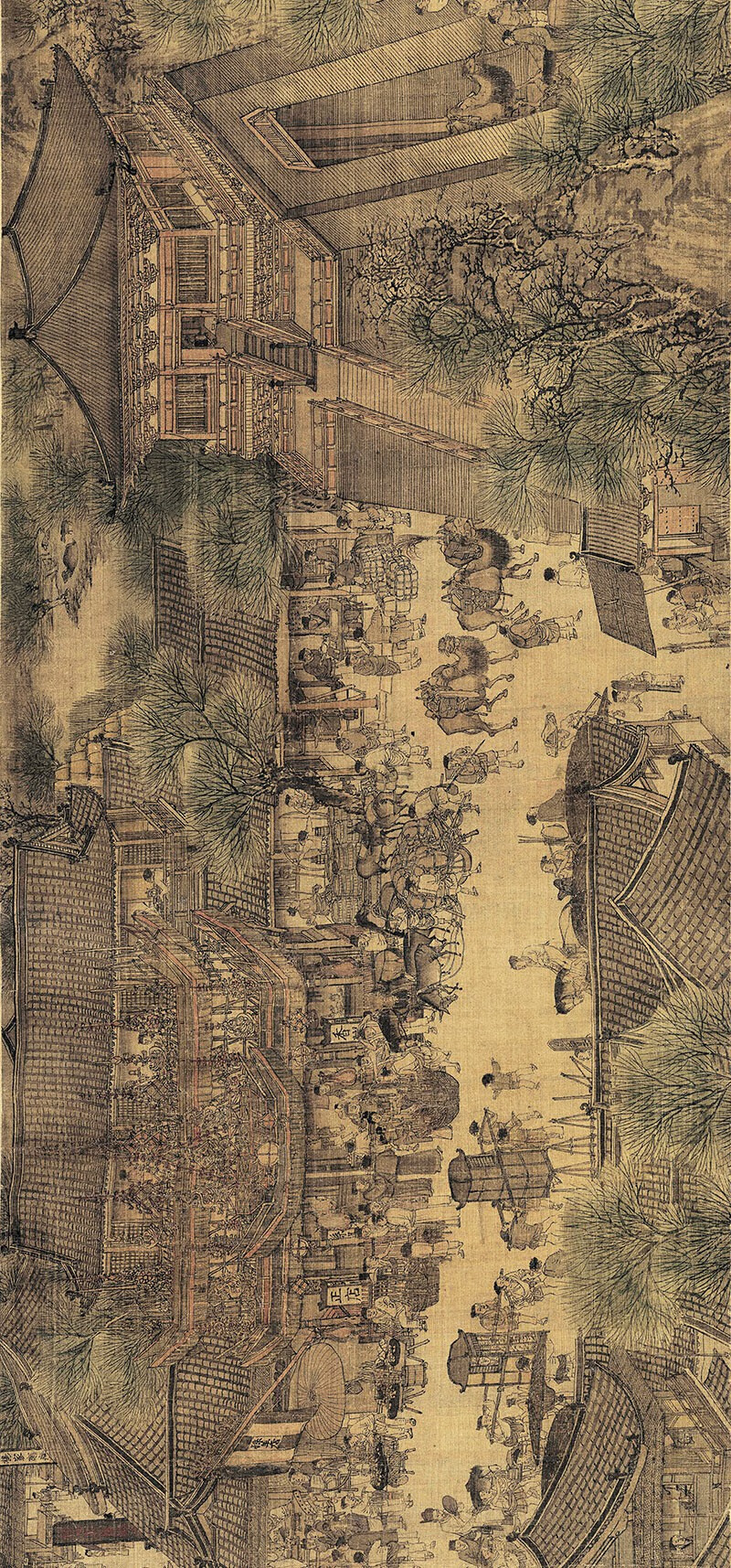 北宋 张择端 清明上河图中国古代传世名画高清微喷复制仿真装饰画