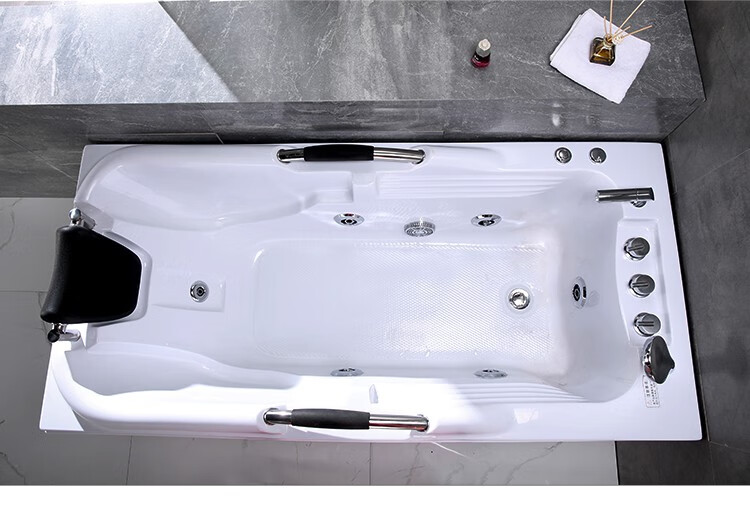 九牧通用浪鲸卫浴浴缸亚克力冲浪按摩浴池独立式恒温浴缸家用网tlxt