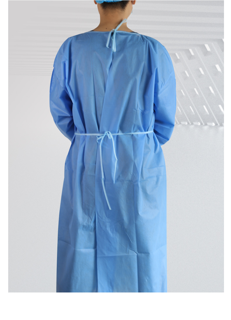 京健康 隔离衣医用防护服蓝色手术衣反穿衣一次性隔离服医护专用sms