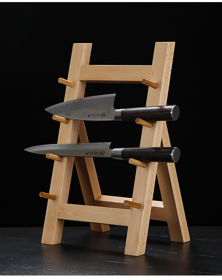 日式多层刀架木制品寿司沙比利刀座使用摆刀木架子厨房用品置物架