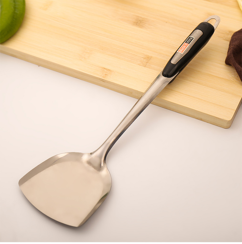 不锈钢炒菜塑料手柄不粘锅锅铲厨房家用专用铲子单个装平底大锅铲 2号